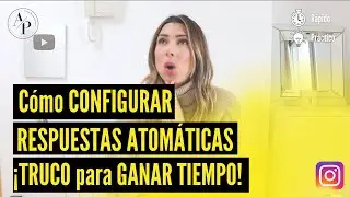 ⭕️ Cómo CONFIGURAR RESPUESTAS ATOMÁTICAS en INSTAGRAM | TRUCO para GANAR TIEMPO