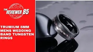 TRUMIUM 8mm Mens Wedding Band Tungsten Rings