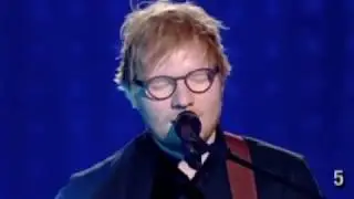 Ed Sheeran performing 