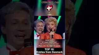 Top 10 Entries from Denmark 🇩🇰 in Eurovision
