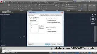 AutoCAD 2015 Polar Tracking Tutorial | AutoCAD Polar Tracking Settings