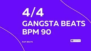 4/4 GANGSTA BEATS 90 BPM v1 | Trap/Rap Instrumental Beat Freestyle | Rap Beats Rap Freestyle Beat