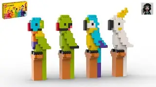 4 PARROTS Lego classic 11030 ideas How to build
