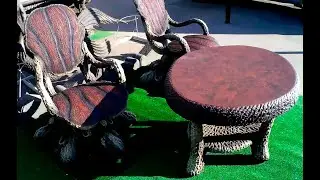 Летний стол из арт бетона