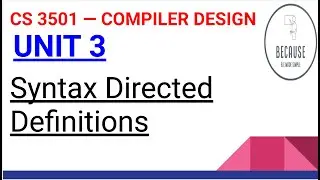 3.3. Syntax Directed Definitions in Tamil
