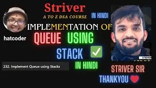 queue using two stacks 🔥| Striver A to Z dsa course in hindi ✅