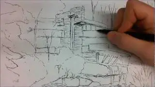 Architectural Sketch - Fallingwater
