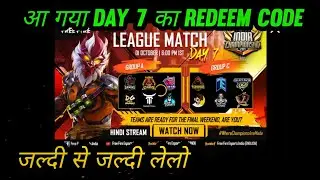 FREE FIRE REDEEM CODE TODAY - FFIC DAY 7 REDEEM CODE - FF