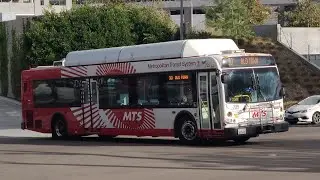 San Diego MTS:Rush Hour Bus Action At UTC Station