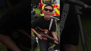 SOME HIGH NOTES: 'Take Me To Church' by Hozier - LIVE BUSKING! #coversong #guitar #singing #shorts