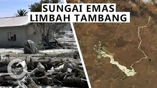 Sungai Emas Dari Limbah Bencana Tambang Afrika Selatan Tampak dari Satelit