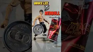 Bruce Lee vs Redbull #stopmotionanimation #shorts #comedy #movies