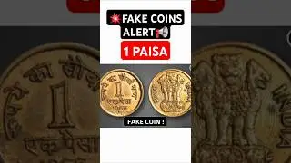 💥1 Paisa Coin Fake! Don't Buy Fake Coins! 1 Paise 1966 Coin?️ #shorts #1Paisa #oldcoins #rarecoins