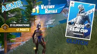 Fortnite ASMR💤😴Duo Cash Cup Crazy Solo Clutch😍😁Super Relaxing Video!