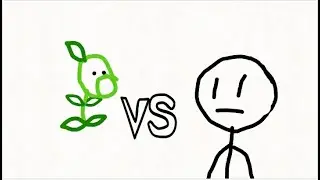 me vs peashooter, animation (meme)