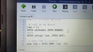 LED control with PWM using RPI board