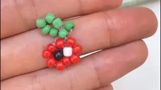 Beaded apple ring 🍎خاتم على شكل تفاحة بالخرز 🍎