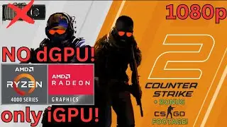 AMD Ryzen 5 4600G APU + Counter-Strike 2 | iGPU test 1080p + BONUS CS:GO TEST FOOTAGE!
