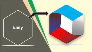 How to draw 3D design in coral draw #graphicsdesign #logodesing #design logo #coraldrawtoturial