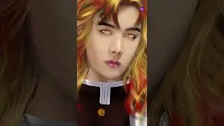 @BTS  J-Hope as Rengoku | Demon Slayer Anime Style Digital Fanart Drawing #bts #jhope #btsarmy