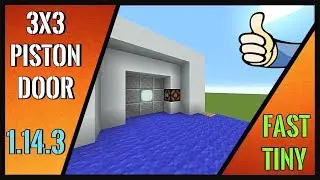 Minecraft Tutorial : 3x3 Piston door Fast & Tiny 