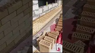 кладём облицовочный кирпич 👍👍