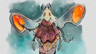 Another bug character | Amberfly | Procreate Art Time-lapse