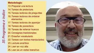 35 Programa e Índice de la serie sobre didáctica de la lectura
