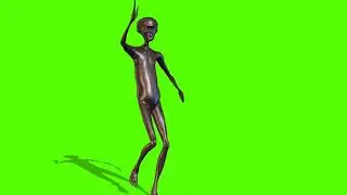 Green screen Metal alien dance