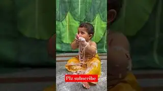 వెన్న కోసం మా కన్నయ్య ఎలా ఏడుస్తున్నాడో చూడండి #krishna #ytshorts #babyphotoshoot#funny #babyshorts