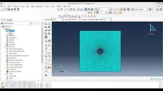 Abaqus meshing tutorial-Plate with hole structured meshing in Abaqus with partition