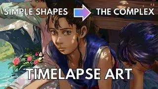 Waiting For The Bus - Clip Studio Timelapse Art Process Tutorial