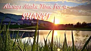Sunset by the Mountain | Breathtaking Scenery by the Lake