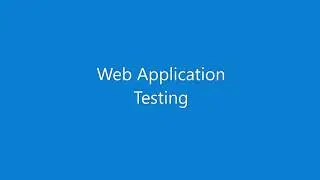Web Application Testing