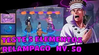 TESTE DOS 5 ELEMENTOS | RELAMPAGO NV 50 - NARUTO ONLINE