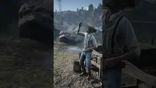 NPC finds gold nugget for Arthur #rdr2 #shorts