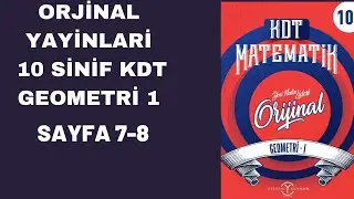 ORJİNAL YAYİNLARİ 10 SİNİF KDT GEOMETRİ 1