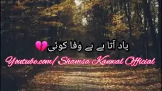 Whatsapp Status Poetry | Urdu Shayari | Shamsa Kanwal | Love Poetry