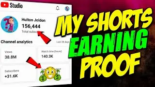 My SHORTS 🤑 Earning Proof💸 ! youtube shorts earning revealed 💰 ! shorts earning ! short earning