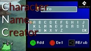 GameMaker Studio 2: [DEMO] Character Name Creator