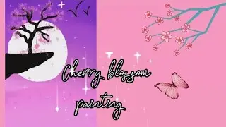 beautiful painting on samsung notes | cherry blossom painting 🌸🌸