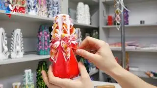 Attention! Competition! Carved candle 