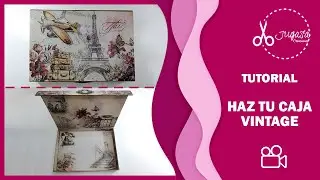 Transforma tu CAJA en Tesoro VINTAGE: Tutorial con Papeles Únicos 🎩🌟 | SCRAPBOOKING | JUGASA