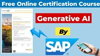 Free Certification Course on Generative AI | Sap Free courses online with Certificate | Free Courses