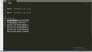 array merge in php