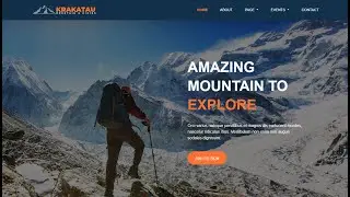 Complete Responsive Website Using Bootstrap V5.3 | Mountain & Hiking Website |  2024