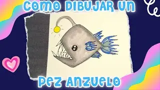 Como dibujar un pez anzuelo o un pez linterna