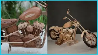 Harley Davidson Motorcycle Out of Wood