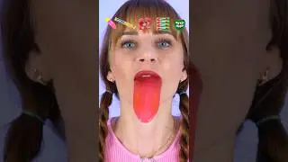 ASMR Emoji Nerds Rope, Sour Tongue Candy Mukbang 