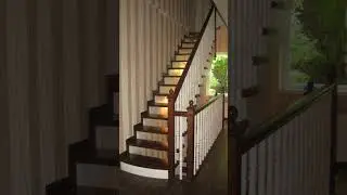 Лестница на металле в двух цветах 